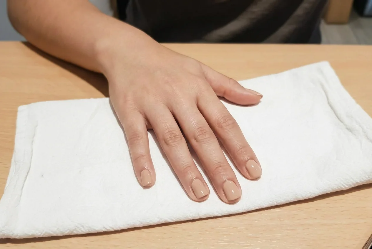 Même manucure avec ombre retirée et cadrage propre