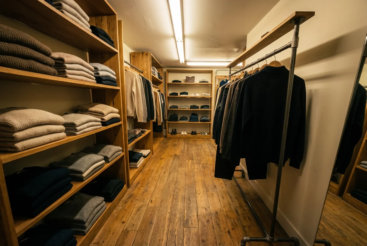 Même boutique avec couleurs neutres et cadrage resserré